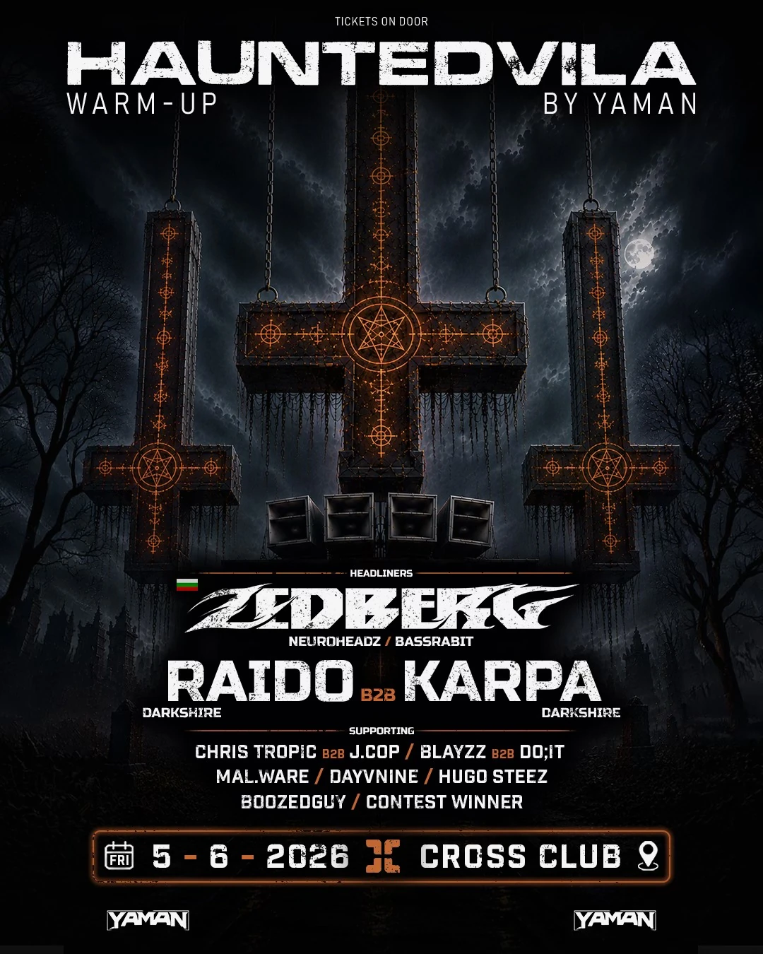 Hauntedvila Warm-up flyer